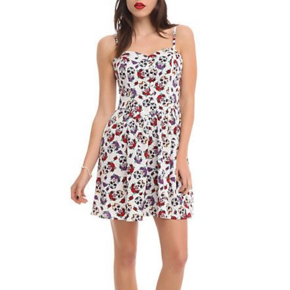 SOLD Hell Bunny Sugar Skull Rockabilly Swing Dress